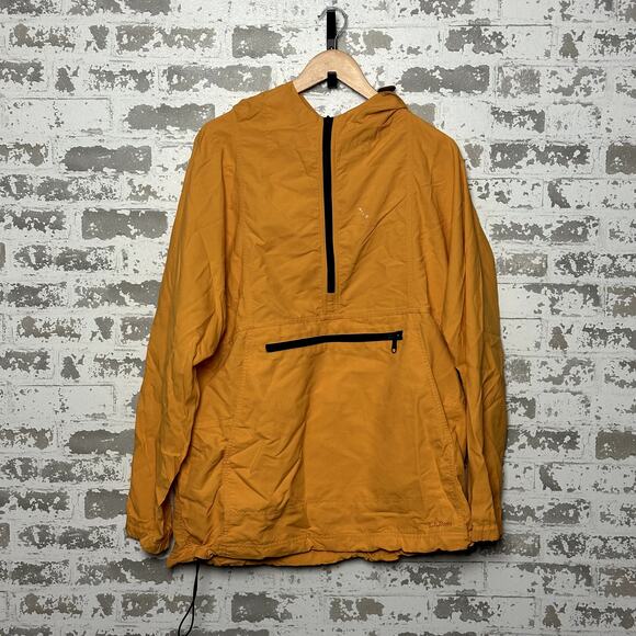 Vintage L.L. Bean Anorak 1/2 Zip Jacket Size X-Large Yellow - Picture 1 of 6